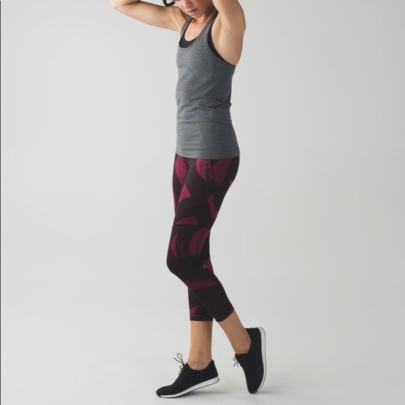 lululemon athletica Pants - [Lululemon] All Sport Crop Back Spin Stroke Dashing Purple Athletic Pants